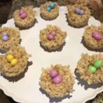 Rice Krispie Nest with M&Ms