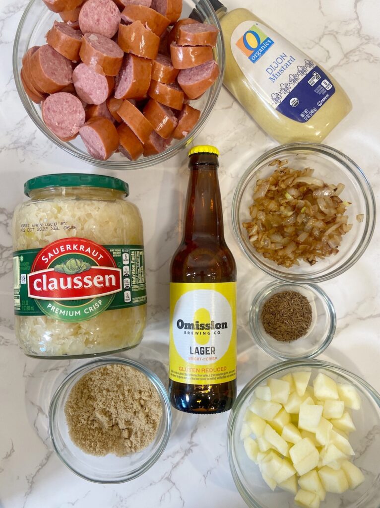 Crockpot Kielbasa and Sauerkraut