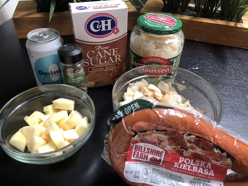 Crockpot Kielbasa and Sauerkraut