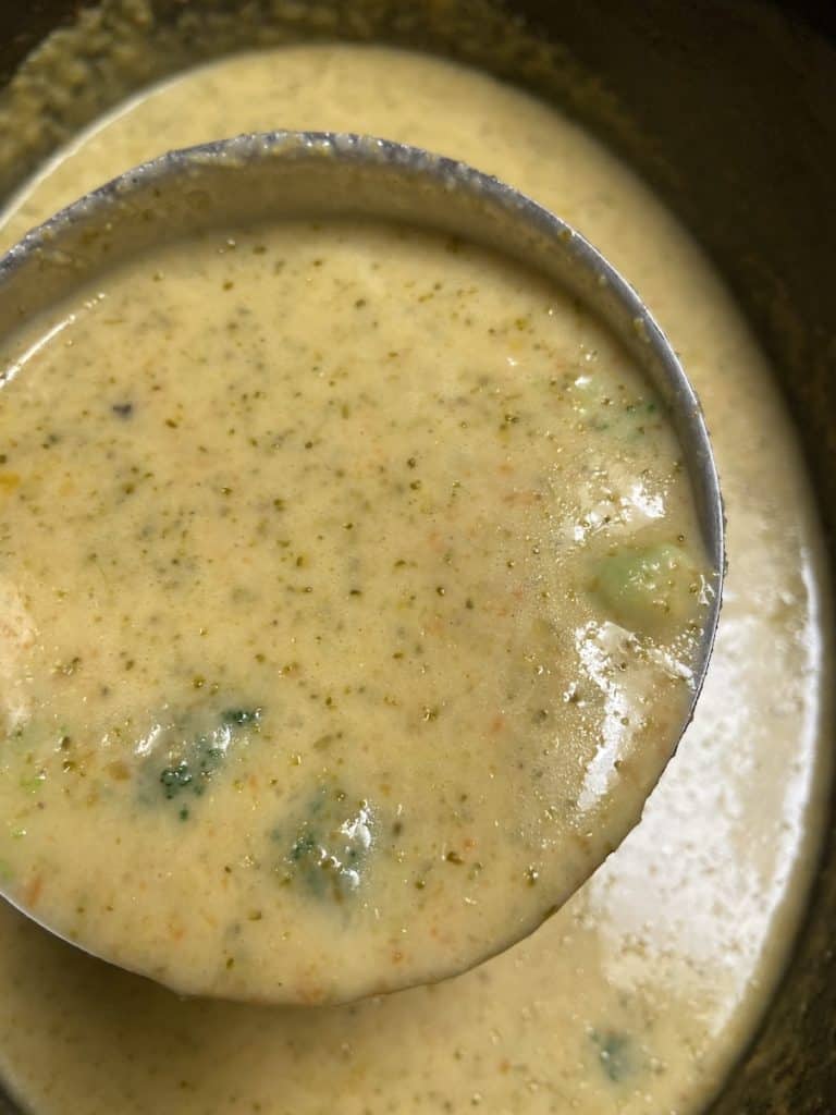 Slow Cooker Broccoli and Cheddar Soup