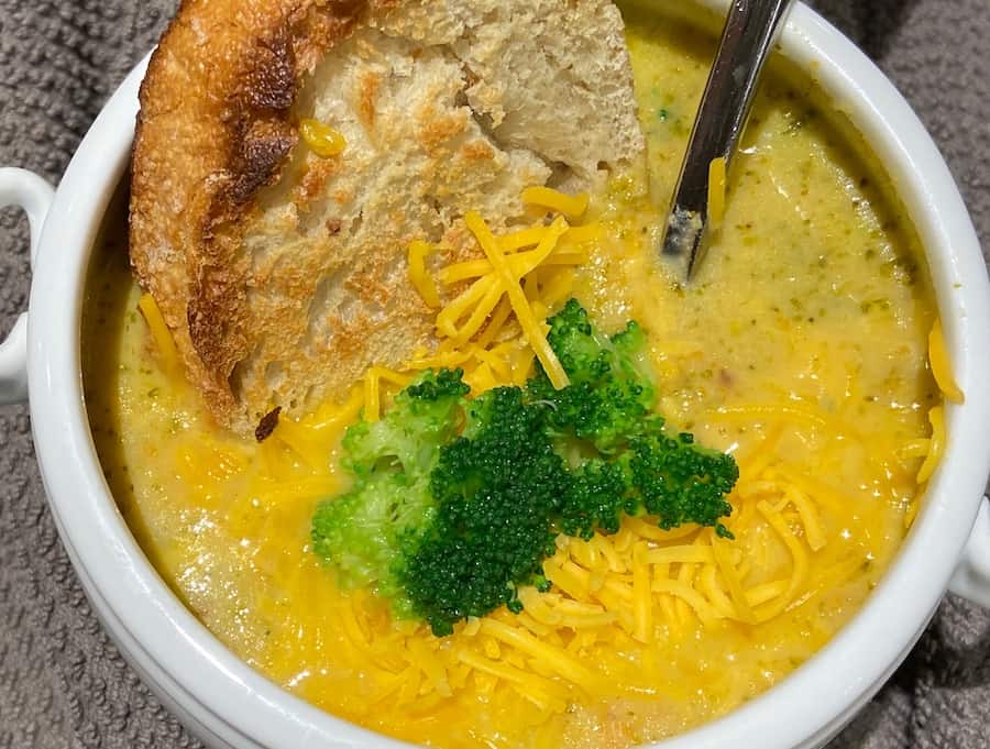 Slow Cooker Broccoli and Cheddar Soup