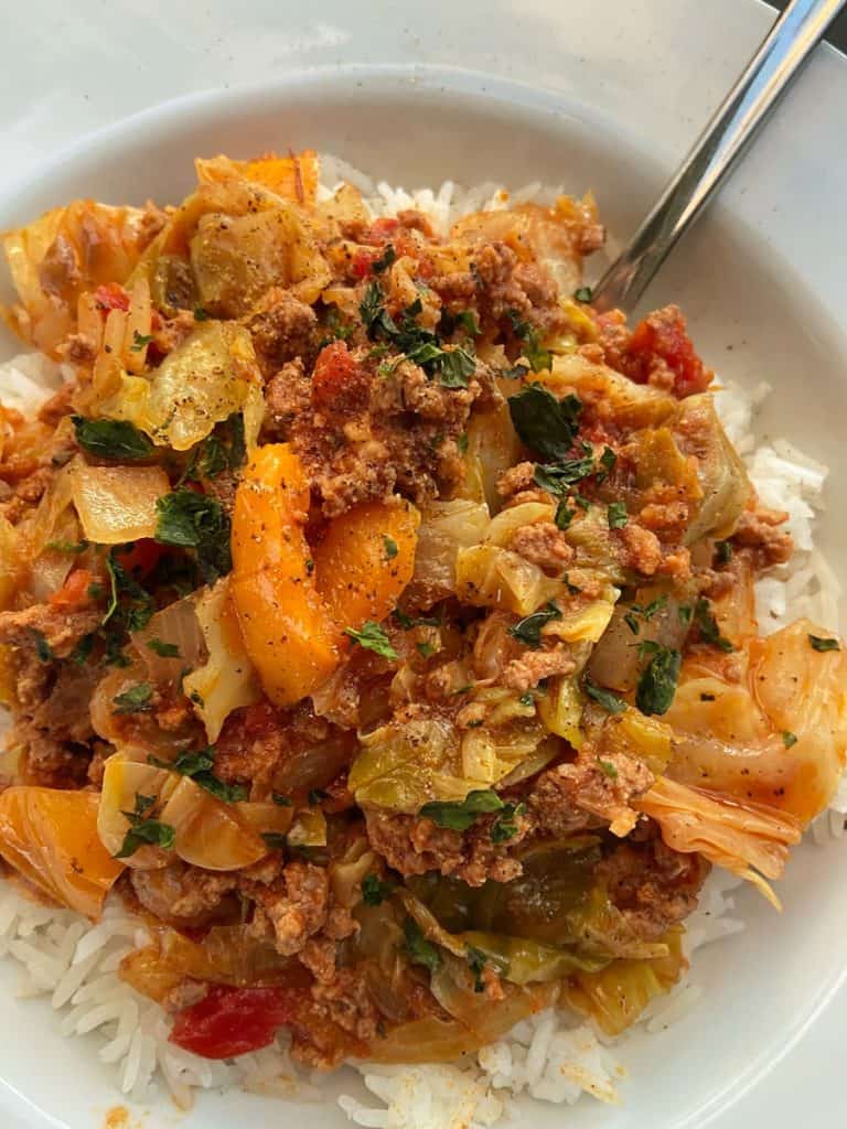 Slow Cooker Unstuffed Cabbage Rolls