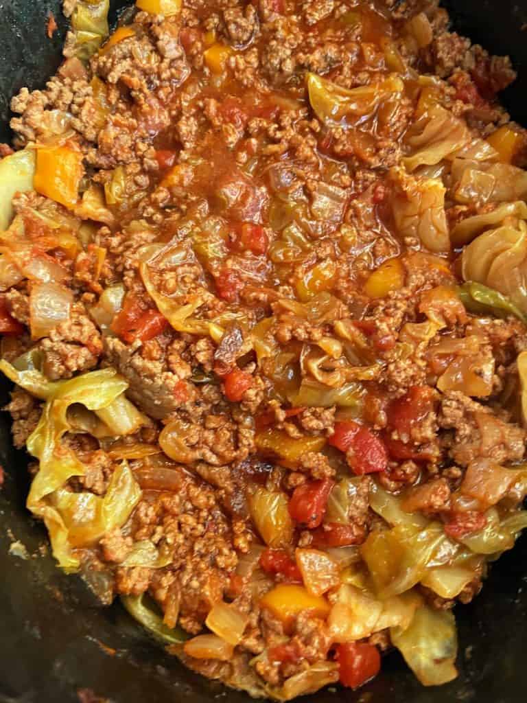 Slow Cooker Unstuffed Cabbage Rolls