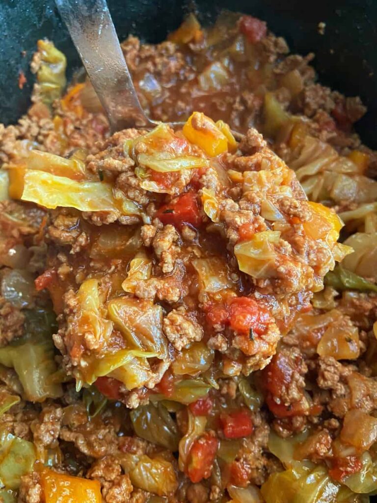 Slow Cooker Unstuffed Cabbage Rolls