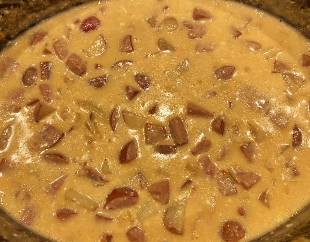 Cheesy Potato Kielbasa Soup