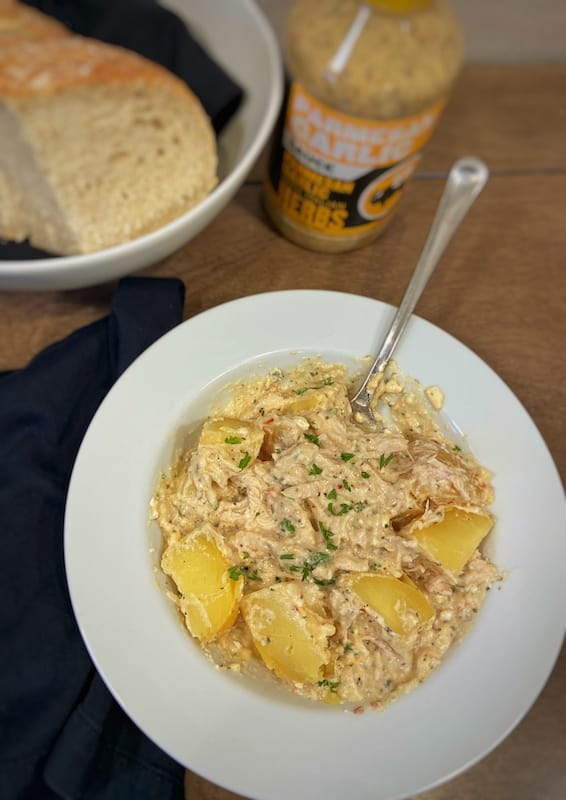 Crock Pot Parmesan Garlic Chicken and Potatoes