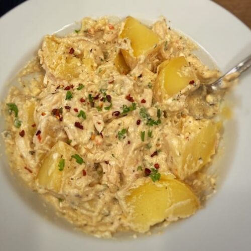 Crock Pot Parmesan Garlic Chicken and Potatoes