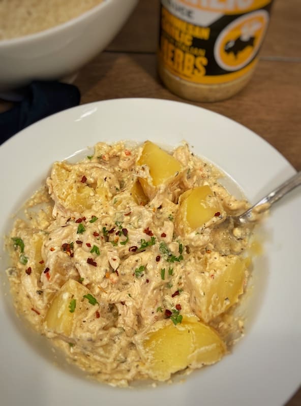 Crock Pot Parmesan Garlic Chicken and Potatoes