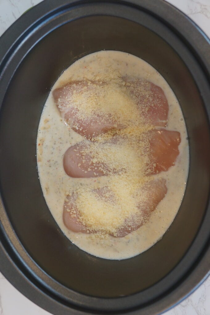 Step 5 - add the parmesan cheese