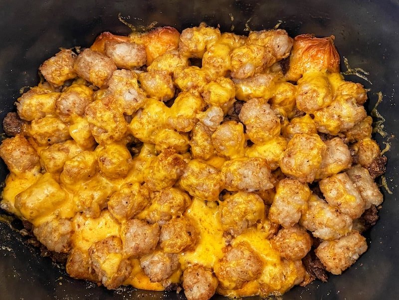 Slow Cooker Mexican Tater Tot Casserole