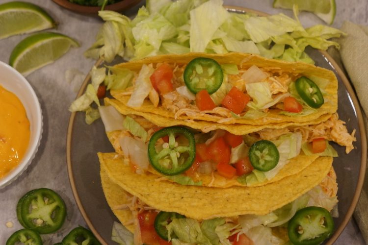 Slow Cooker Cheesy Chicken Tacos