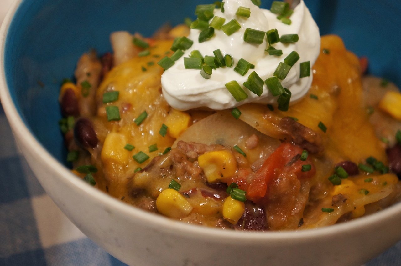 Cheesy Crockpot Cowboy Casserole, Gluten Free