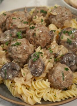 Slow Cooker Meatball Stroganoff