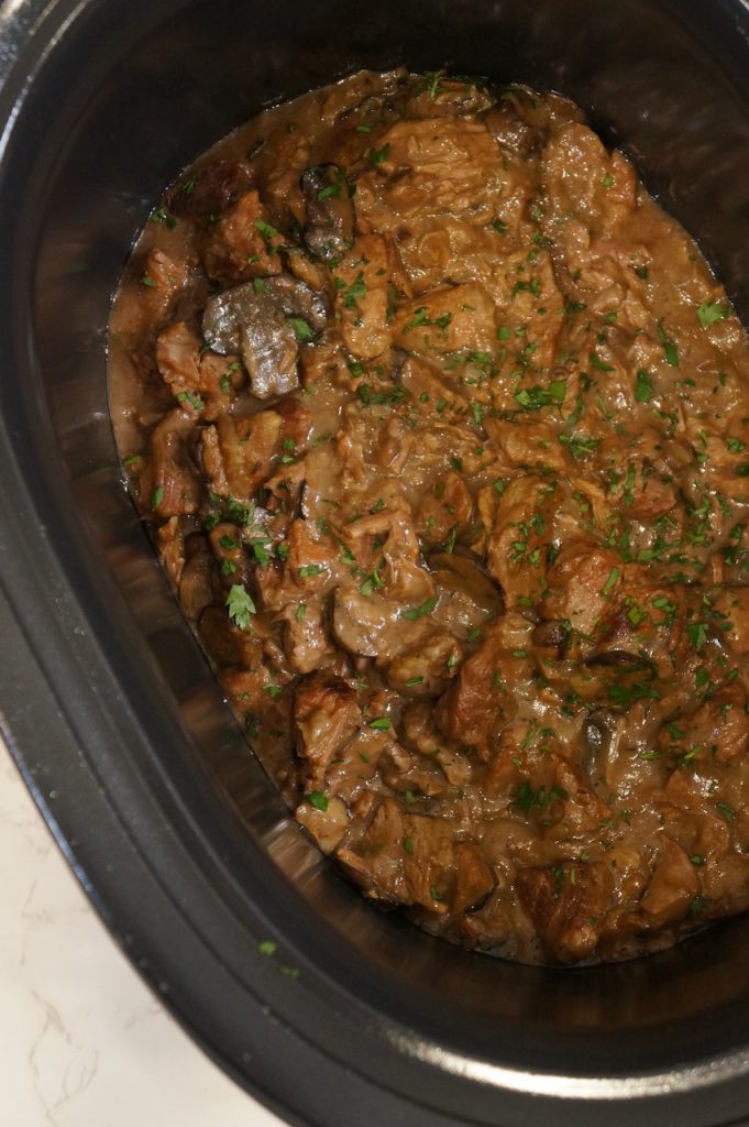 Slow Cooker Beef Tips with Mushrooms