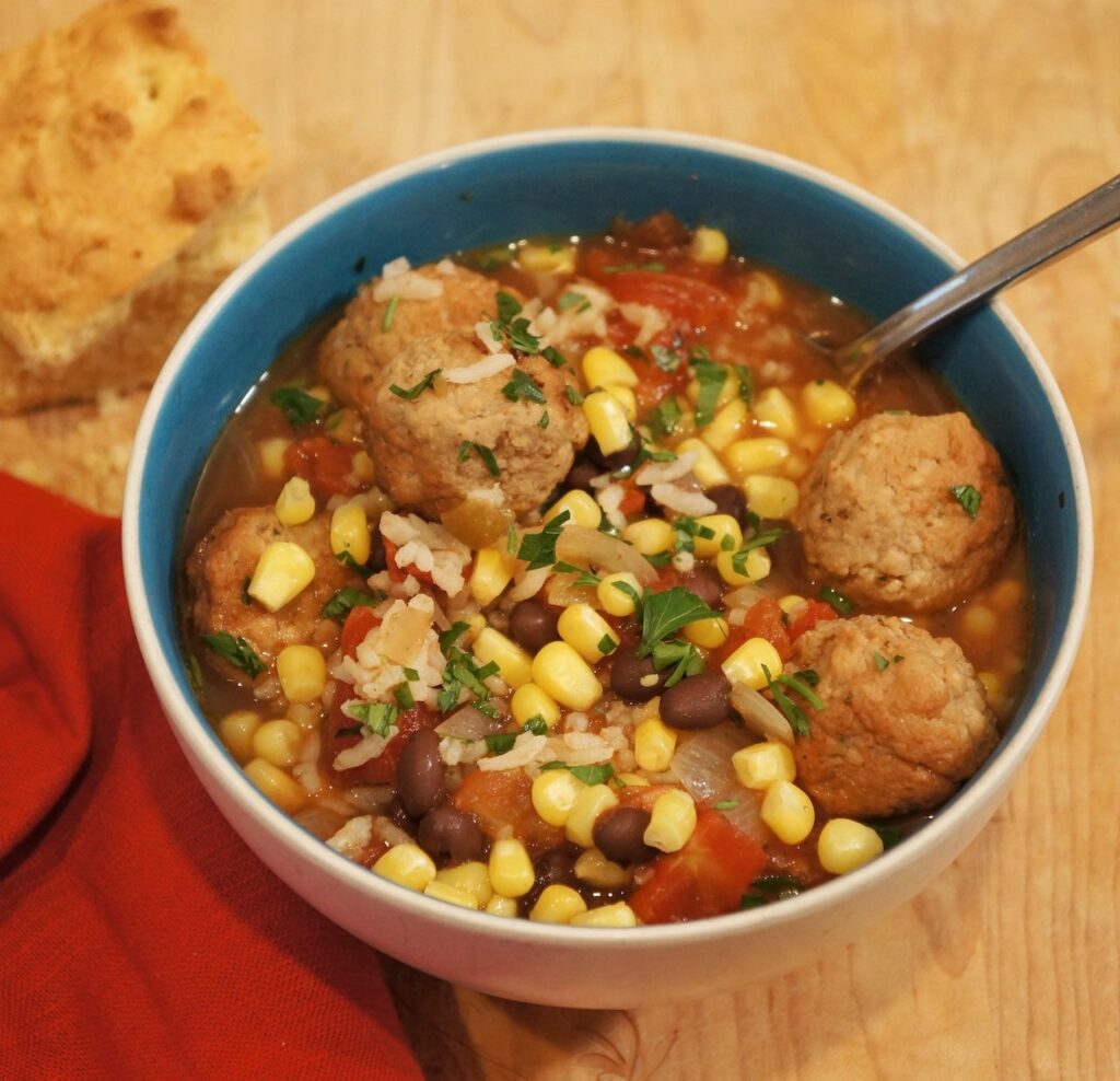 CROCK POT MEXICAN MEATBALL SOUP