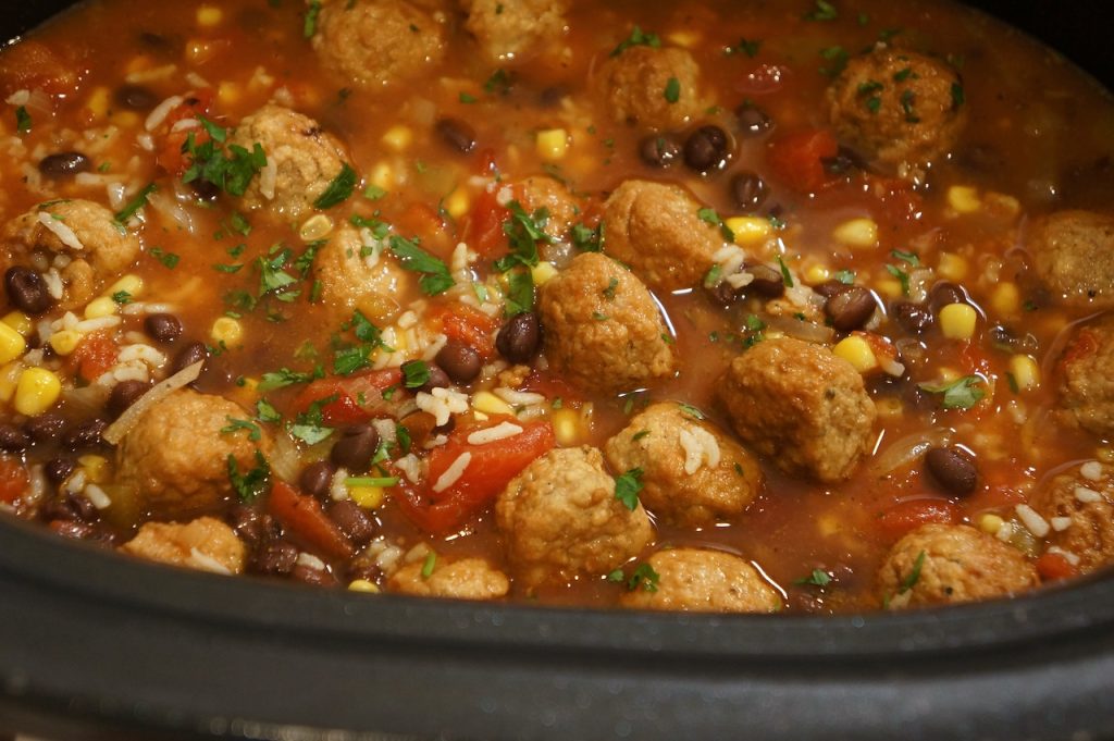 Crock Pot Mexican Meatball Soup