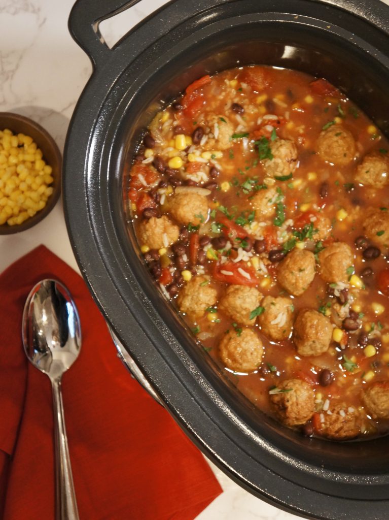 CROCK POT MEXICAN MEATBALL SOUP