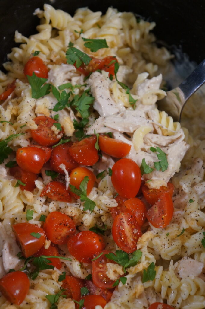 Chicken Caesar Pasta closeup