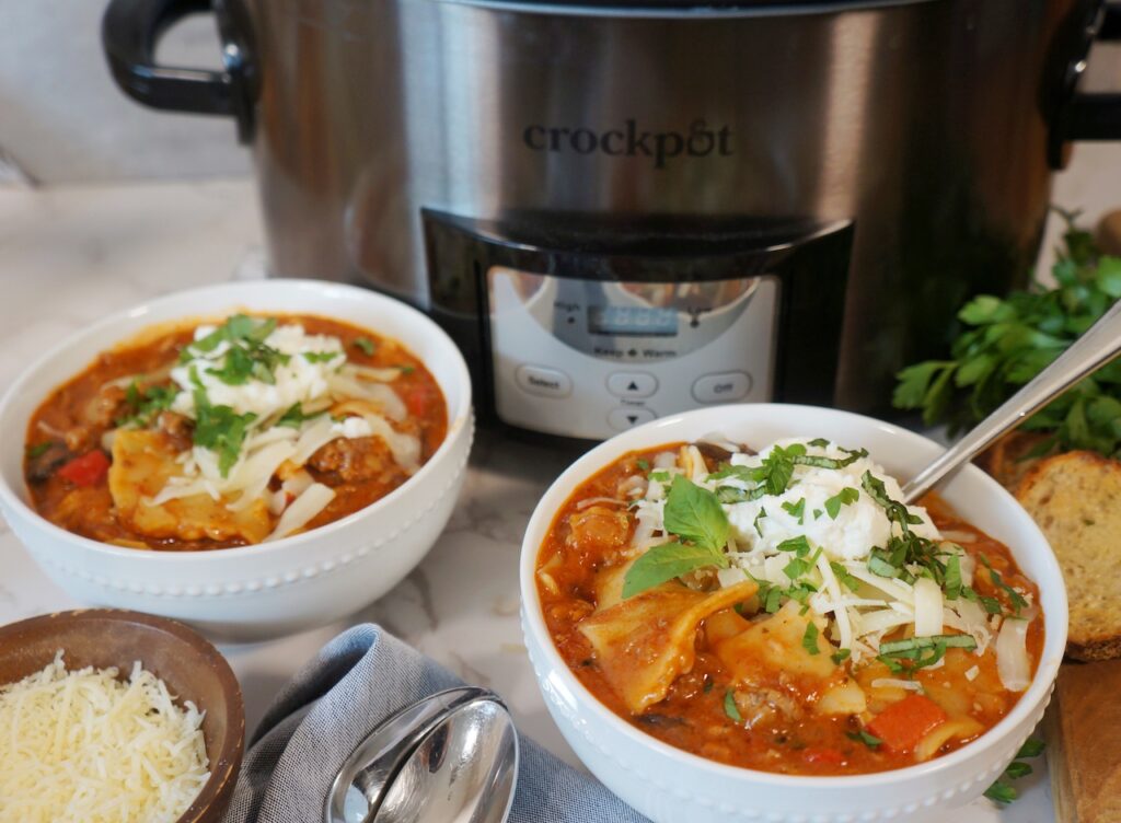 Best Slow Cooker Lasagna Soup - Crock Pots and Flip Flops