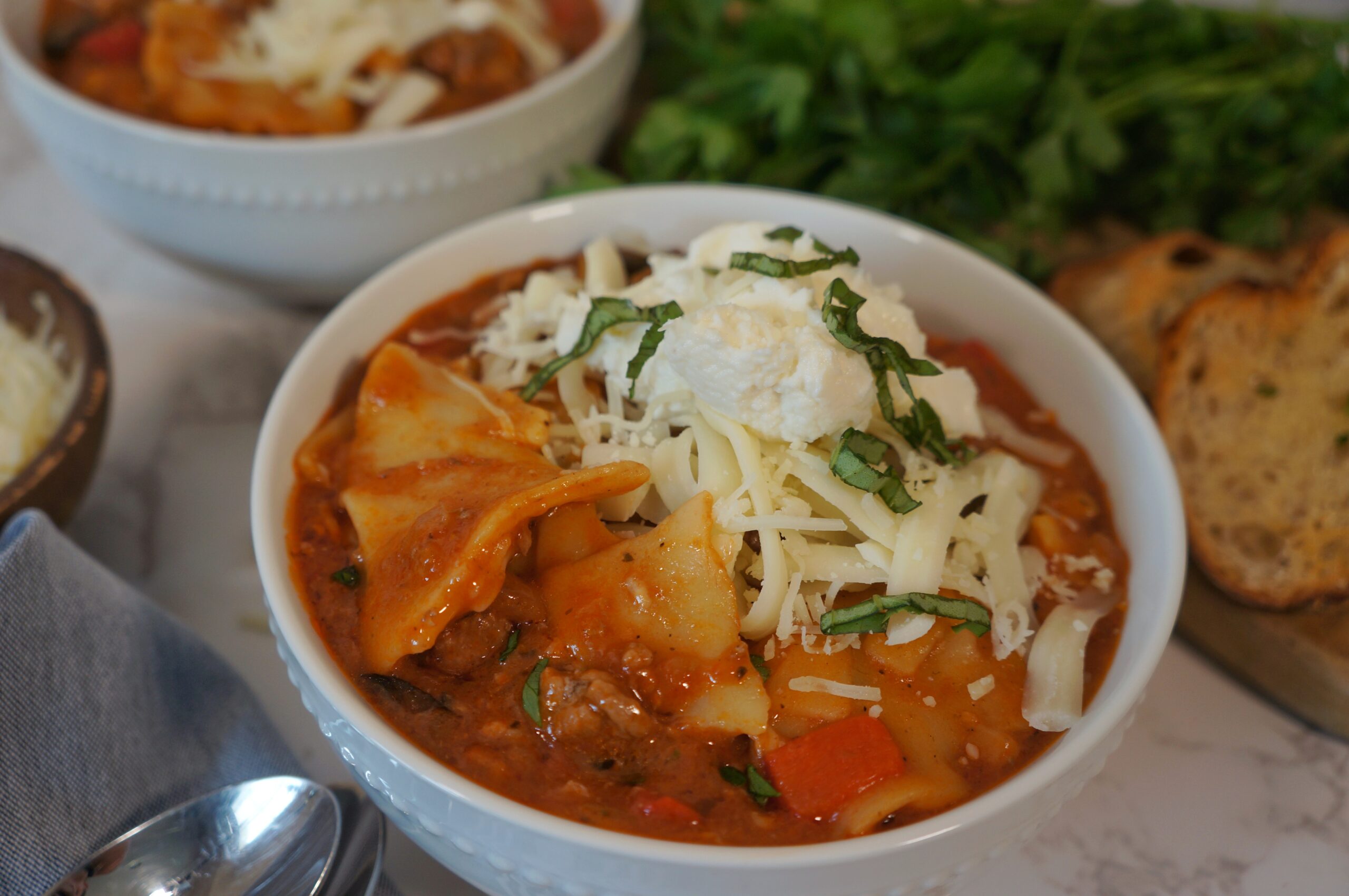 Best Slow Cooker Lasagna Soup - Crock Pots and Flip Flops