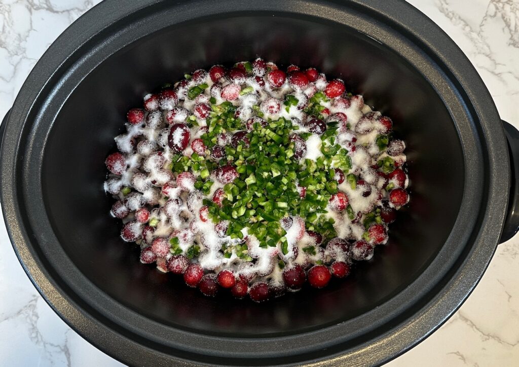 Jalapeno Cranberry Sauce with jalapenos