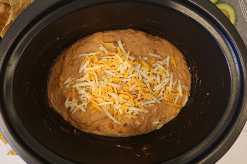 Crock Pot Cheesy Bean Dip