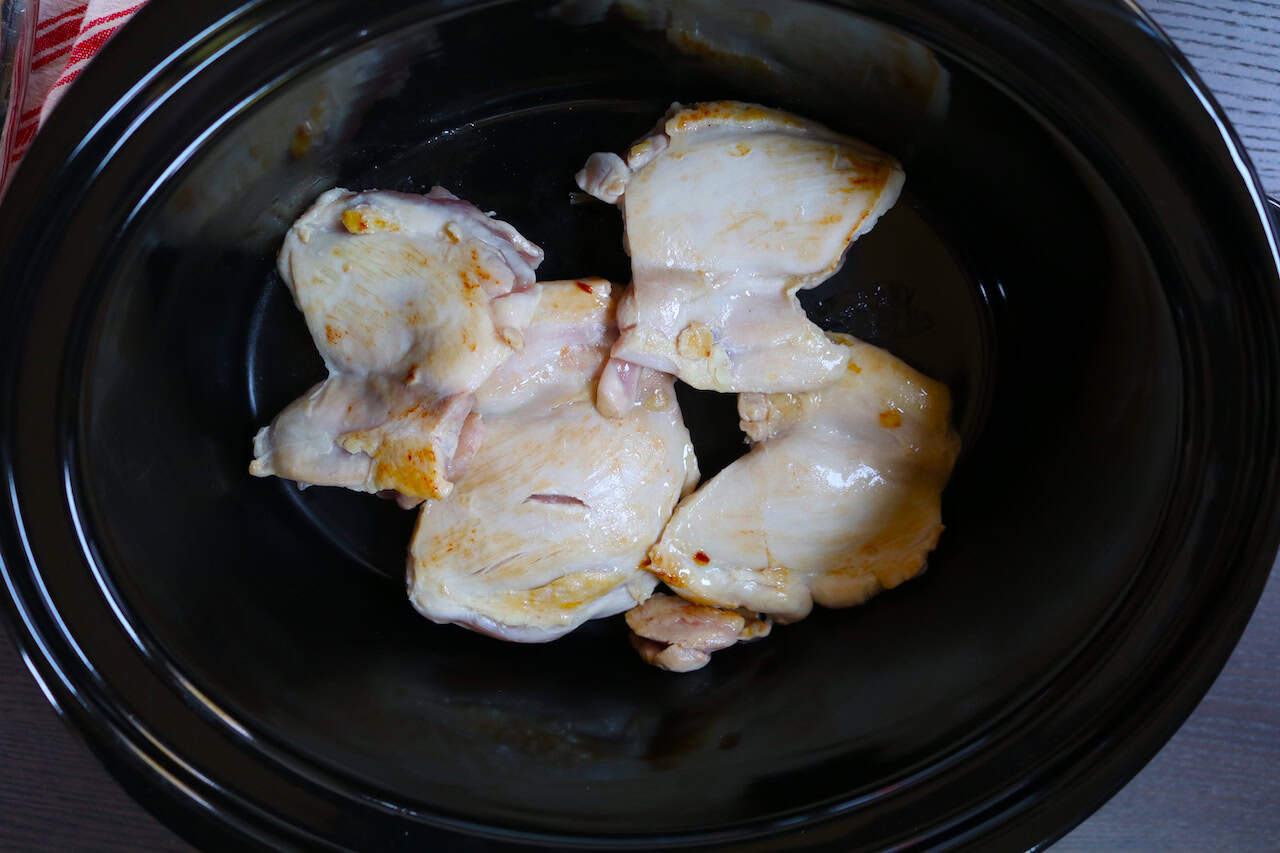 Chicken Thighs in Crockpot.