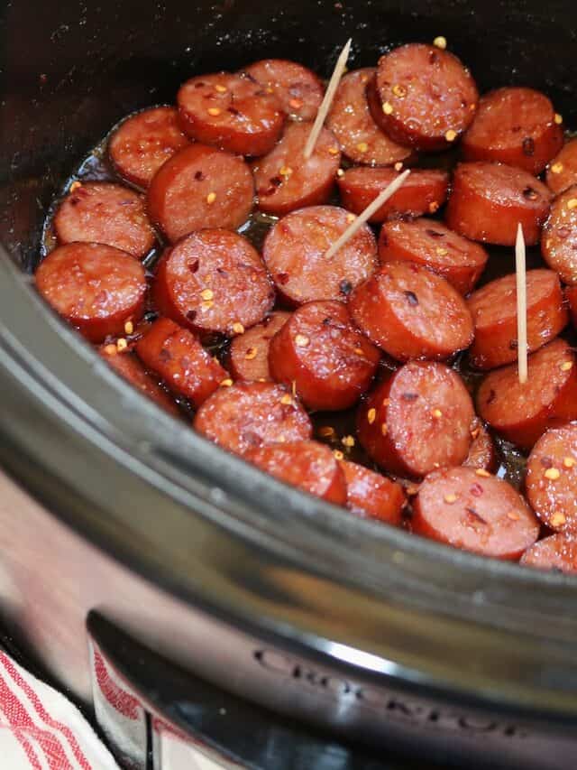 Best Brown Sugar Kielbasa Bites (Slow Cooker)