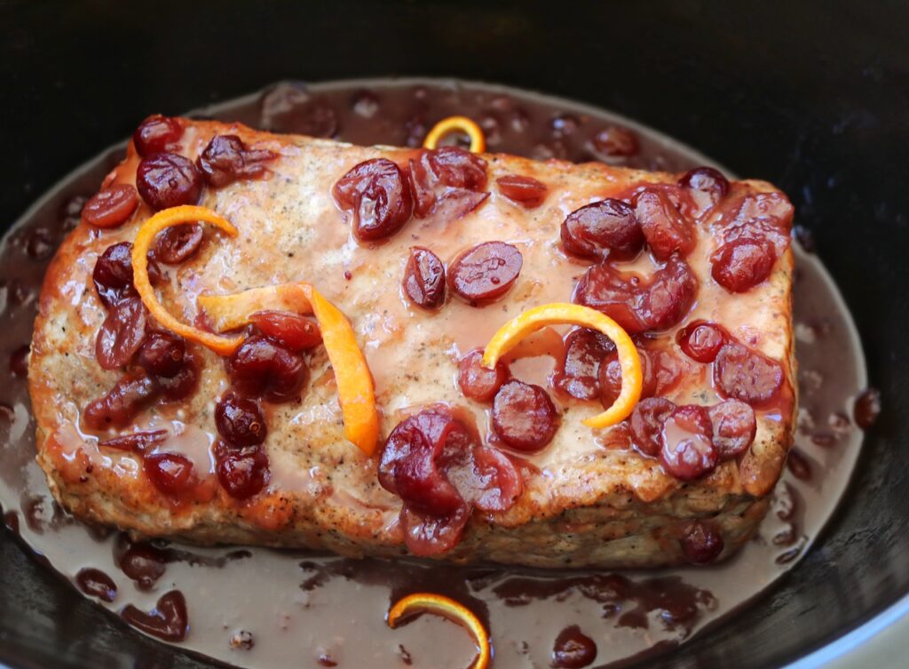 Pork Roast with cranberry on top