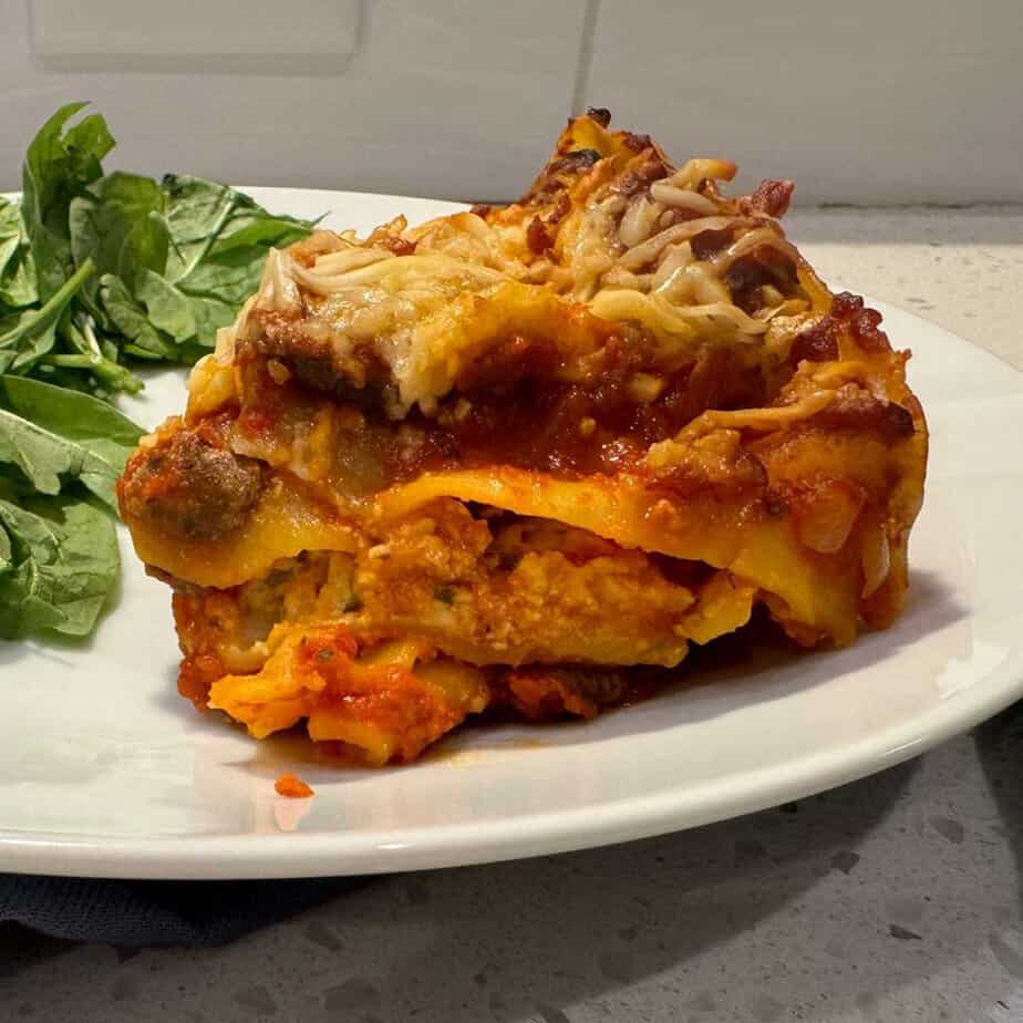 Mushroom and Sausage Lasagna