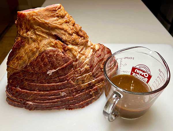 Make the liquid glaze for the ham