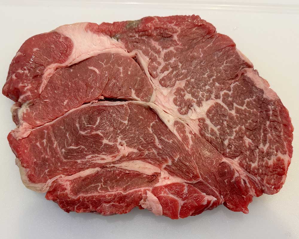 Beef chuck is great for chili because the fat renders into flavor