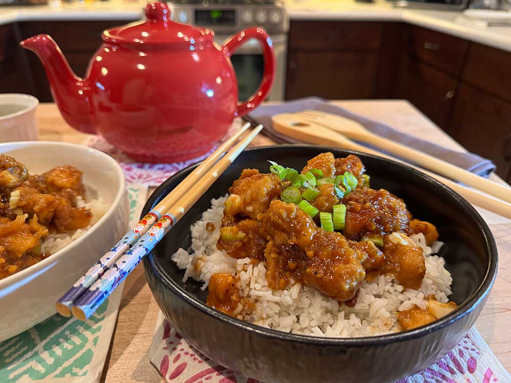 General Tso's Chicken cooked in the Crock Pot