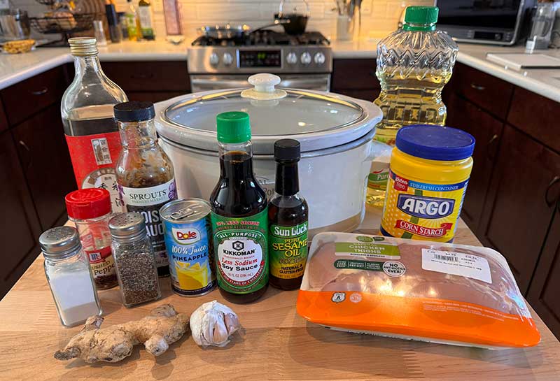 Ingredients for General Tso's Chicken