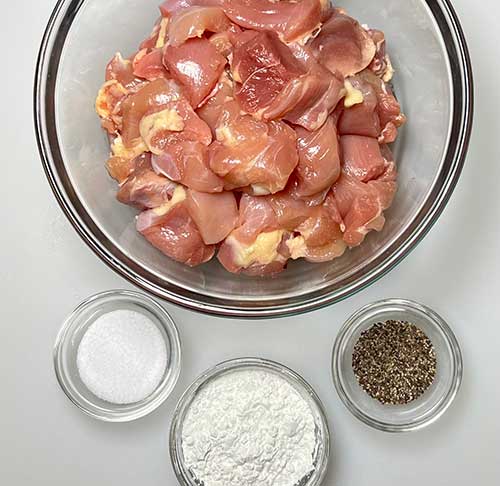 Ingredients to coat the chicken