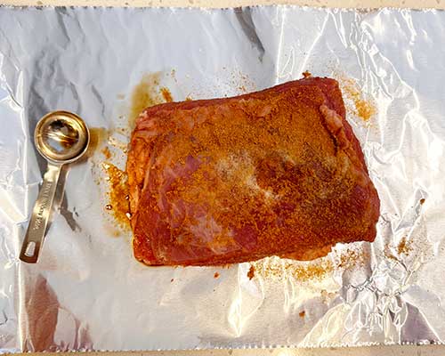 Add the seasoning rub