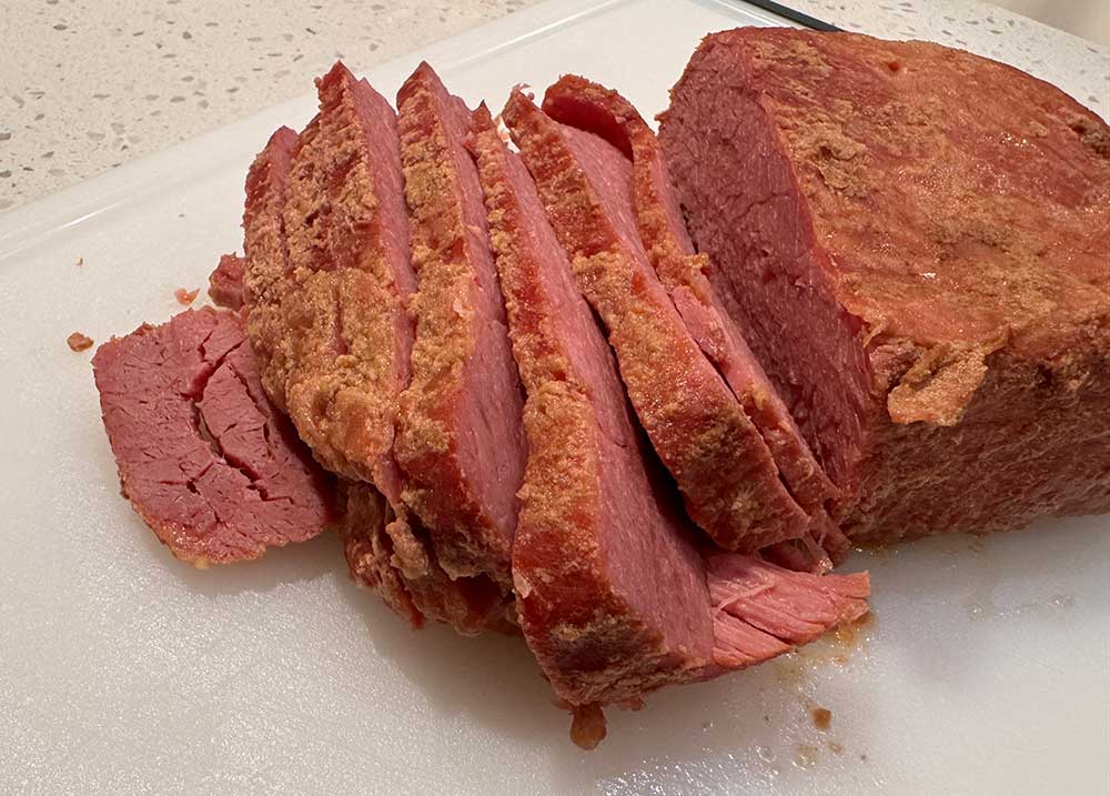 Sliced corned beef
